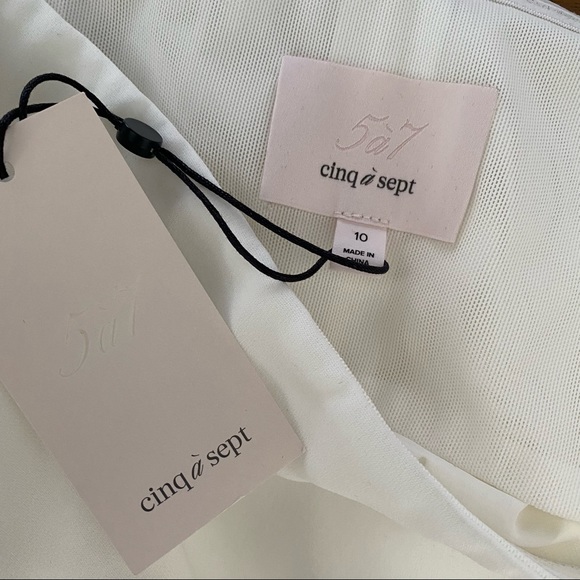 CINQ A SEPT Women's 10 White "Ella" Strapless Mini Dress - Picture 10 of 13